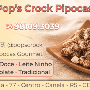 POPS CROCK PIPOCAS GOURMET EM CANELA RS