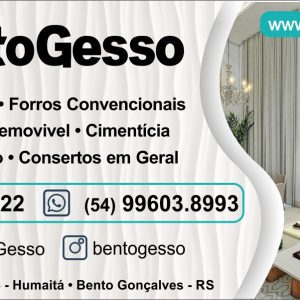 BENTO GESSO EM BENTO GONÇALVES RS